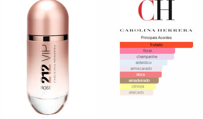 Carolina Herrera - 212 VIP Rosé 80ml - Feminino Original
