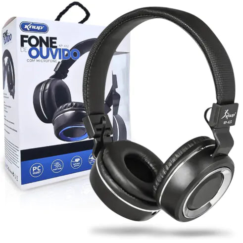 Fone de Ouvido Headphone Dobrável com Microfone KNUP